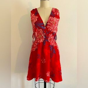 Short Red Free People Summer Dress - Size Large